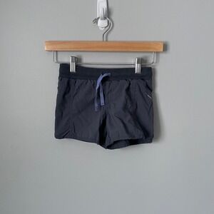 L.L. Bean GirlsGray Athletic Shorts Drawstring Waist Lightweight Size 6-7